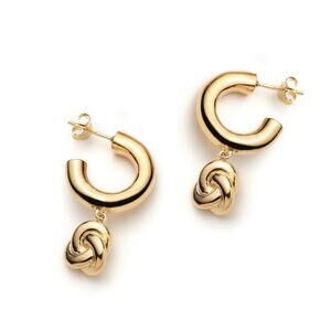 With Love Darling, Knot Huggie Hoops, NWT